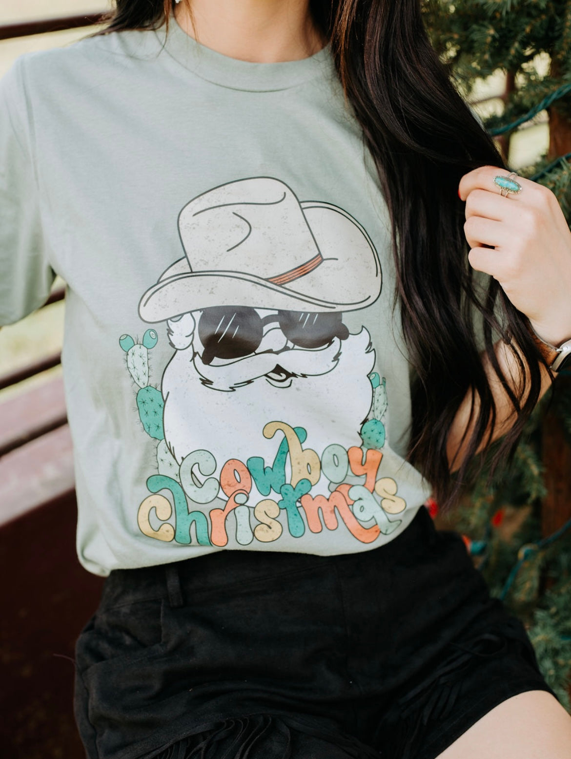 Cowboy Santa Graphic Tee